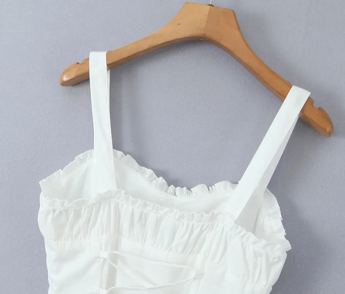 White Corset Stylish Strap Romper