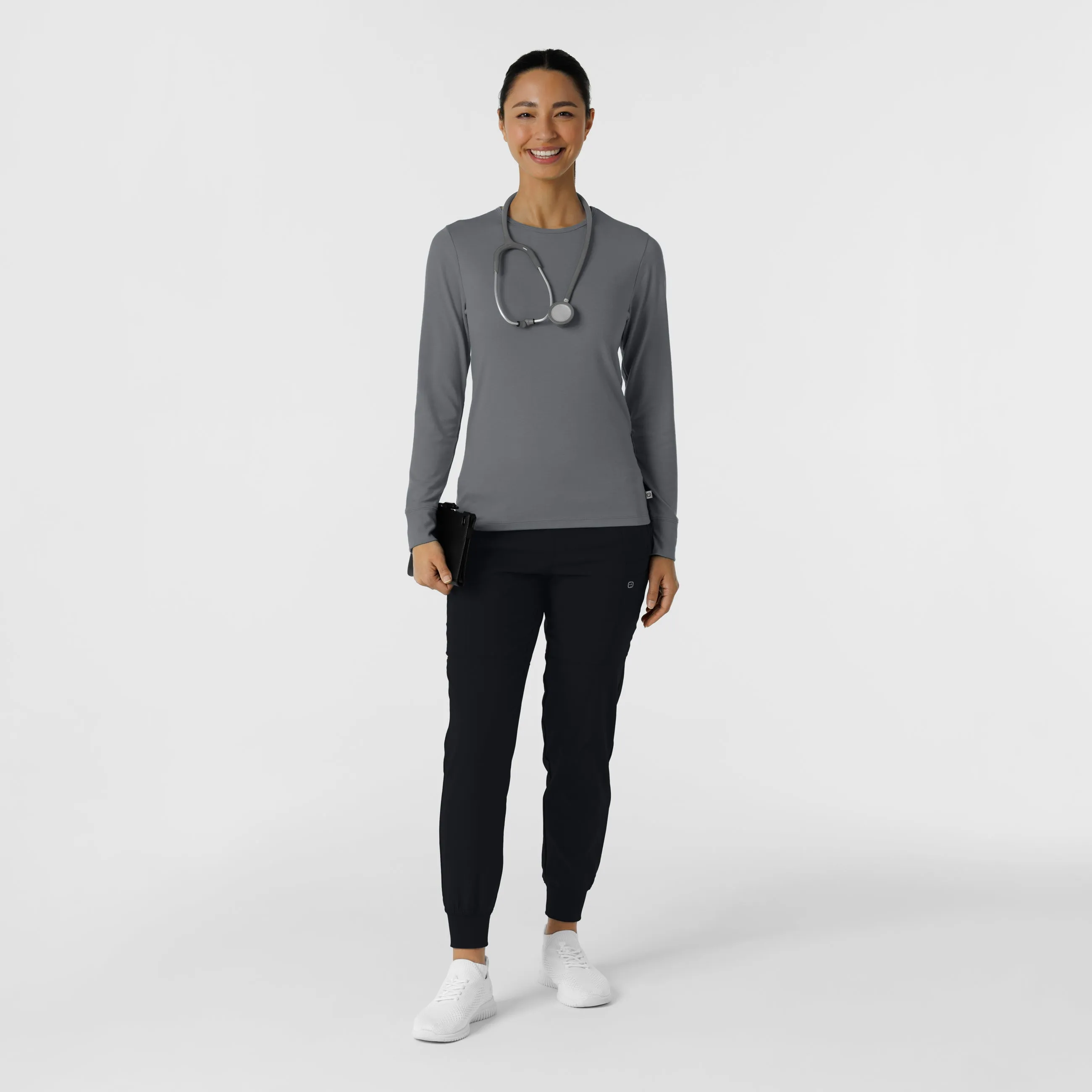 Women's Long Sleeve Pewter Layering Tee