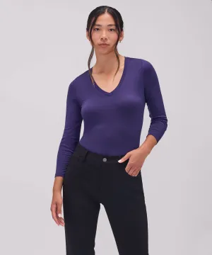 Women's Slim Merino Long Sleeve V-Neck