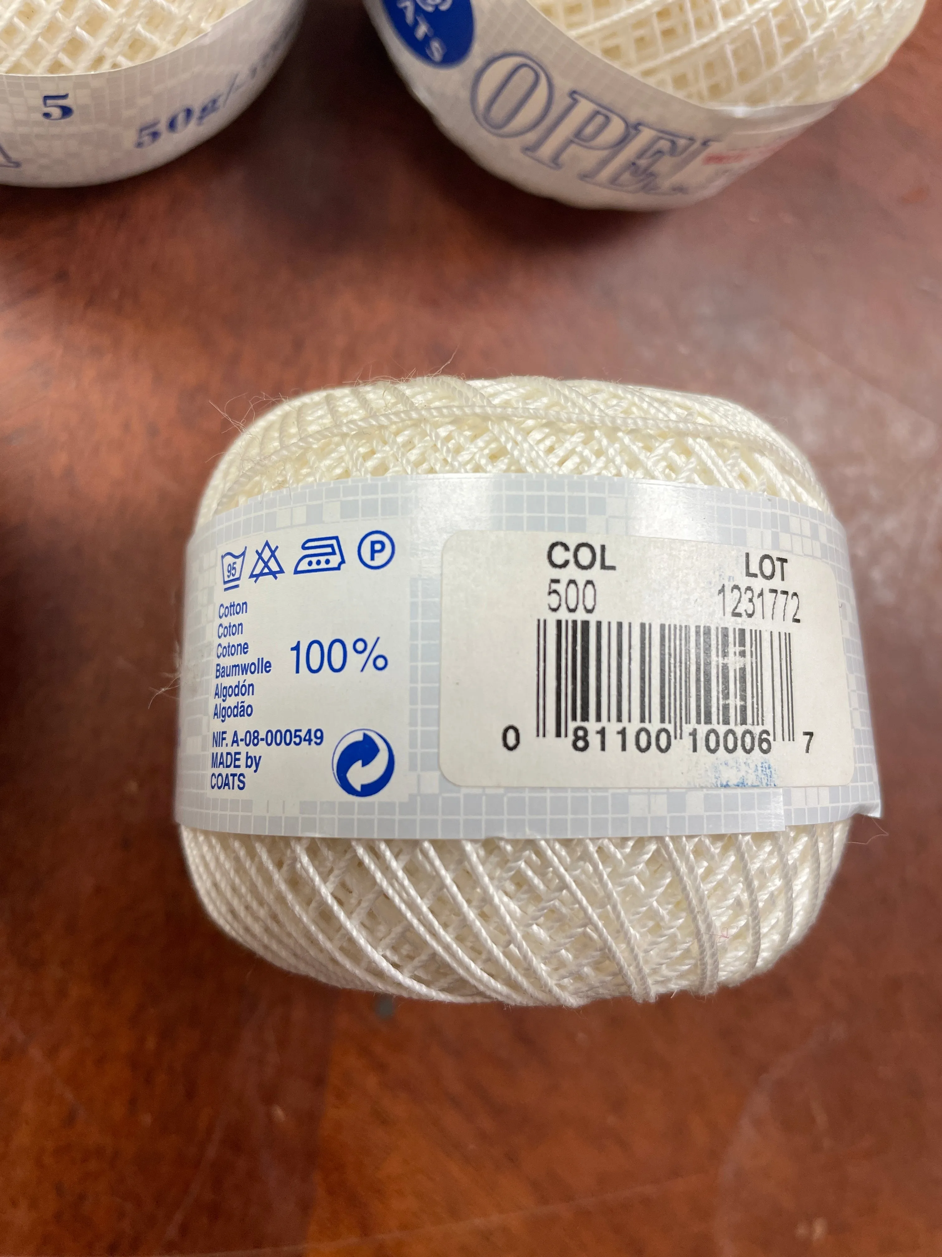 Yarn Crochet Thread Size 5 - White