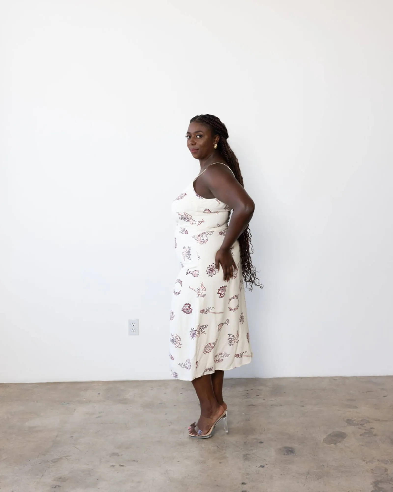 Yasameen Slip Dress | Cherub Print