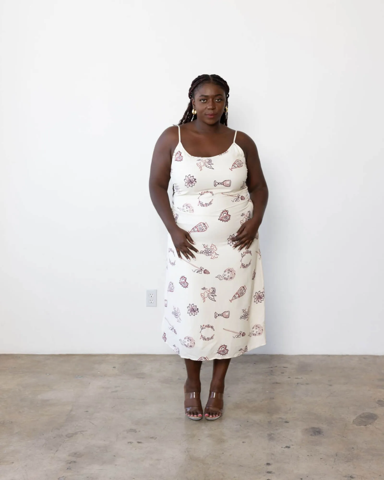 Yasameen Slip Dress | Cherub Print